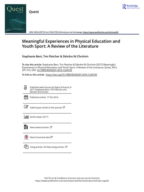 Meaningful Experiences in Physical Education and Youth Sport: A Review.
